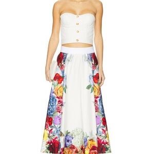 Alice + Olivia Floral A-Line Skirt - Multicolor